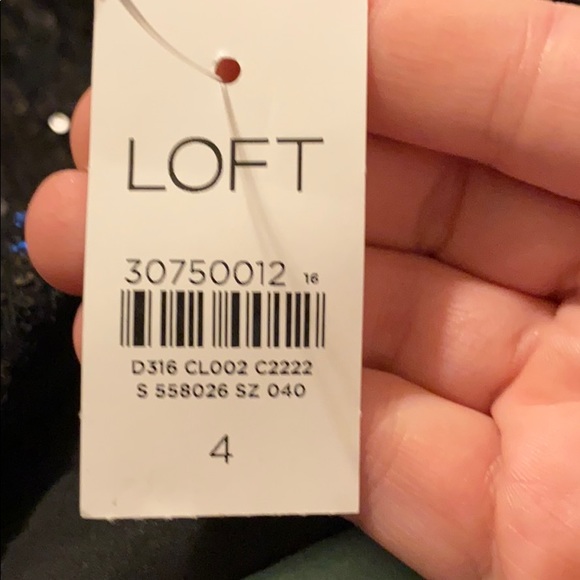 Loft Sequin Black Sleeved Cocktail Dress Sz4 NWT - Picture 13 of 13